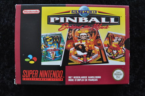 Super Pinball Behind The Mask Nintendo Snes PAL Boxed Geen Manual