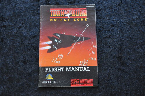 Turn And Burn No Fly Zone Nintendo Snes Manual