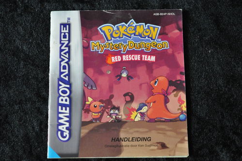 Pokemon Mystery Dungeon Red Rescue Team GBA Manual AGB-B24P-NHOL