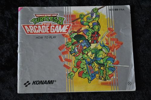 Teenage Mutant Hero Turtles II The Acade Game Nintendo Nes Manual NES-89-FRA