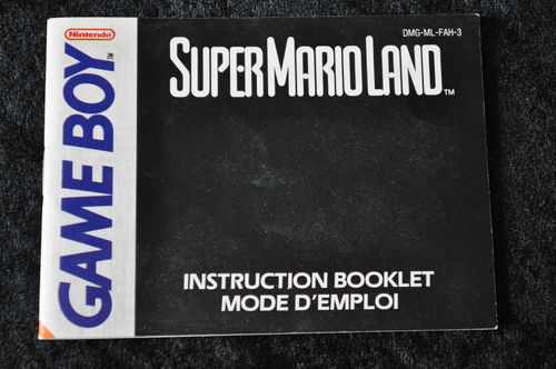 Super Mario Land Gameboy Classic Manual DMG-ML-FAH-3