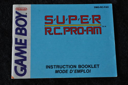 Super R.C. Pro AM Nintendo Gameboy Classic DMG-RC-FAH Manual