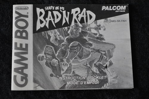 Skate or Die Bad 'N Rad Nintendo Gameboy Classic DMG-SK-FAH Manual