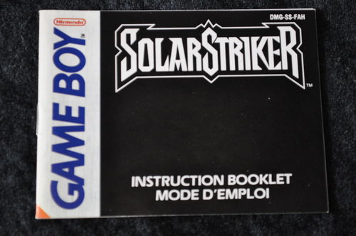 Solar Striker Nintendo Gameboy Classic DMG-SS-FAH Manual
