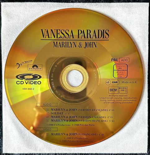 Venessa Paradis Marilyn & John CDi Video CD Demo Disc