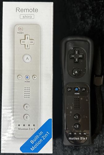 Wii Remote Controller Motion Plus Zwart+Silicone Case+Polsbandje Nieuw