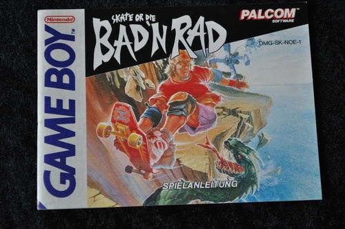 Skate or Die Bad 'N Rad Nintendo Gameboy Classic DMG-SK-NOE-1 Manual