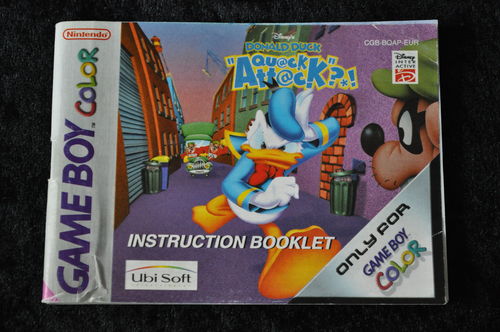 Donald Duck Quack Attack Gameboy Color Instruction Booklet Manual Only